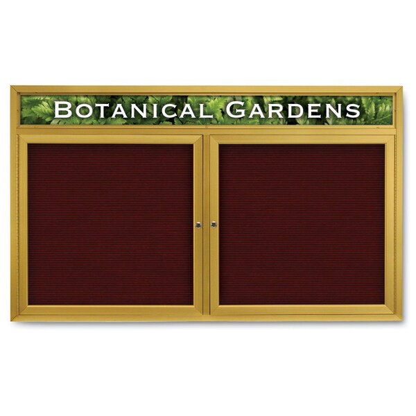 Indoor Enclosed Combo Board, 42"x32", Black Frame/Green & Rubber
